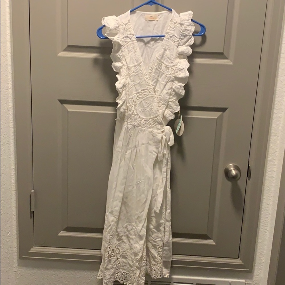 Hummingbird wrap front dress